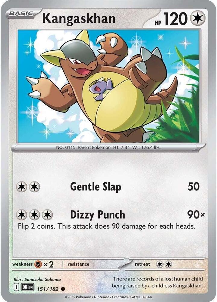 Kangaskhan 151/182 Reverse Holofoil, Destined Rivals Pokémon card