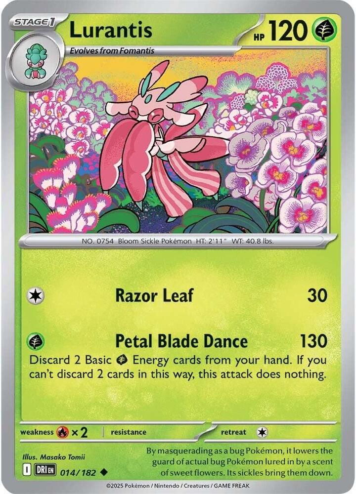 Lurantis 014/182 Reverse Holofoil, Destined Rivals Pokémon card