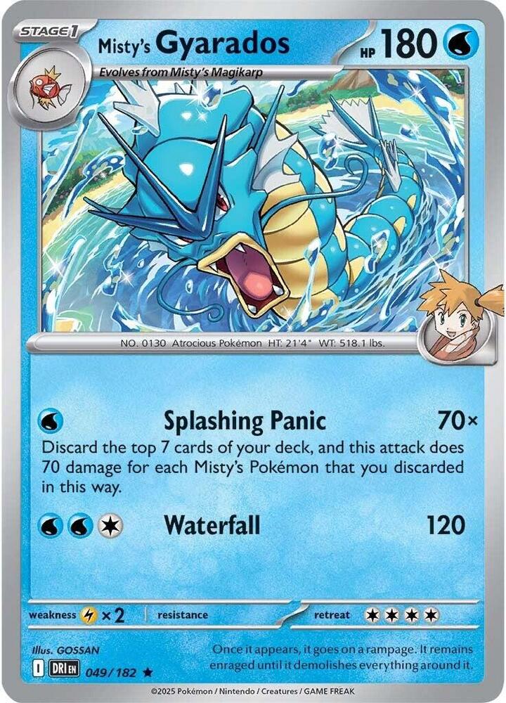 Misty's Gyarados 049/182 Reverse Holofoil, Destined Rivals Pokémon card