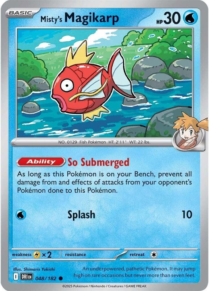 Misty's Magikarp 048/182 Reverse Holofoil, Destined Rivals Pokémon card