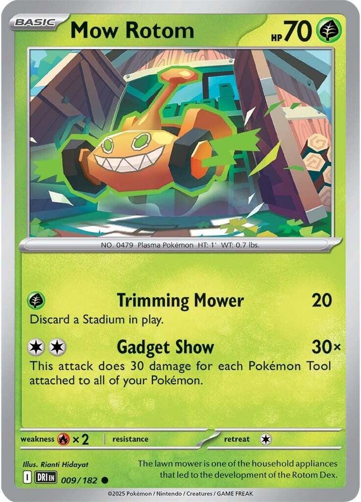 Mow Rotom 009/182, Destined Rivals Pokémon card
