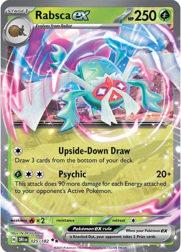 Rabsca ex 025/182 Holofoil, Destined Rivals Pokémon card