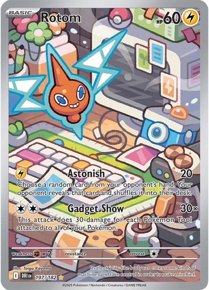 Rotom 197/182 Holofoil, Destined Rivals Pokémon card