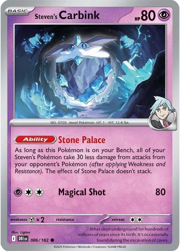 Steven's Carbink 086/182, Destined Rivals Pokémon card