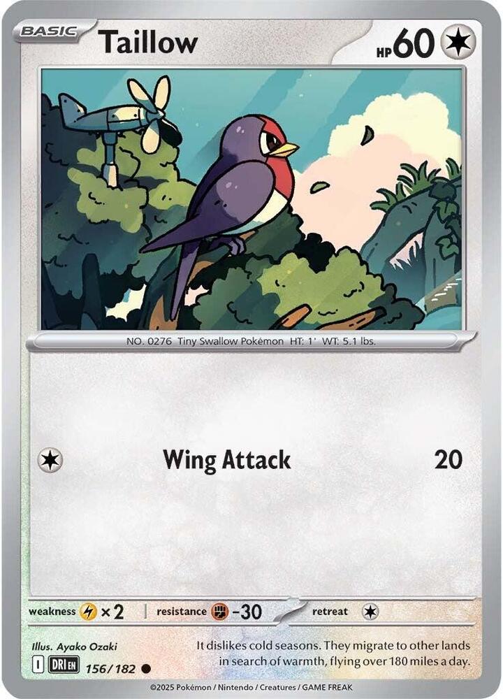 Taillow 156/182, Destined Rivals Pokémon card
