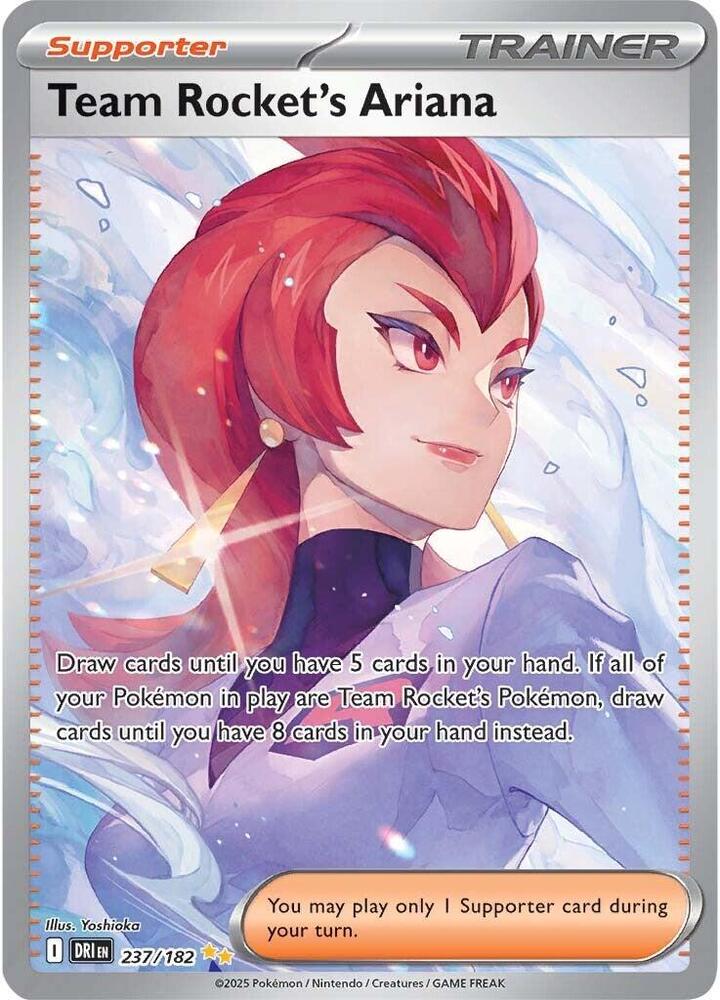 Team Rocket's Ariana 237/182 Holofoil, Destined Rivals Pokémon card