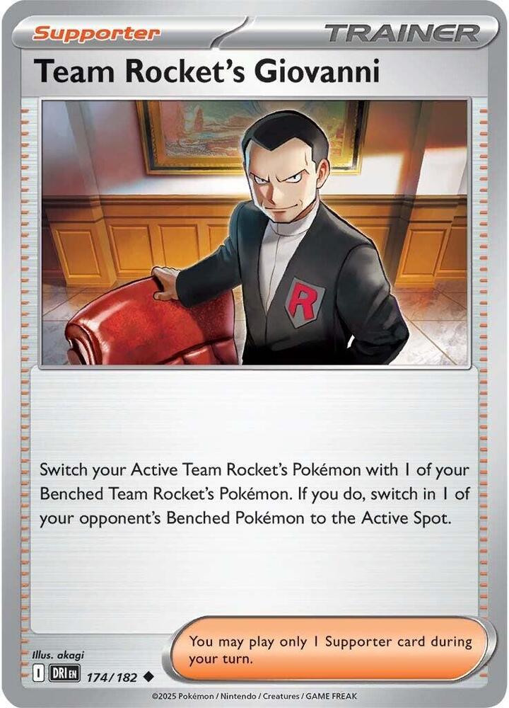 Team Rocket's Giovanni 174/182, Destined Rivals Pokémon card