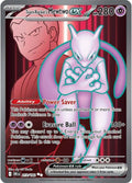 Team Rocket's Mewtwo ex 213/182 Holofoil, Destined Rivals Pokémon card
