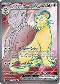 Team Rocket's Persian ex 219/182 Holofoil, Destined Rivals Pokémon card
