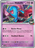 Team Rocket's Wobbuffet 082/182 Reverse Holofoil, Destined Rivals Pokémon card