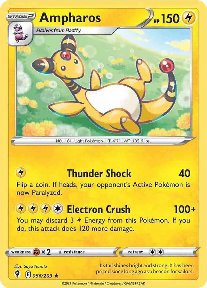 Ampharos 056/203 — Evolving Skies Pokémon card