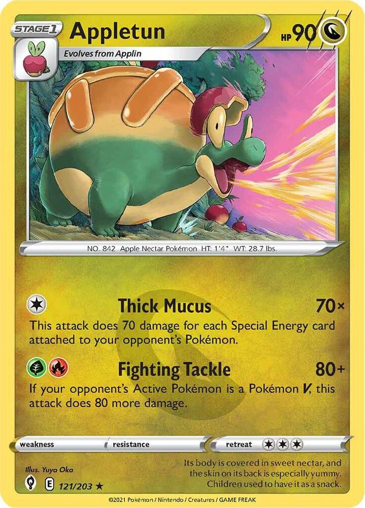 Appletun 121/203 — Evolving Skies Pokémon card
