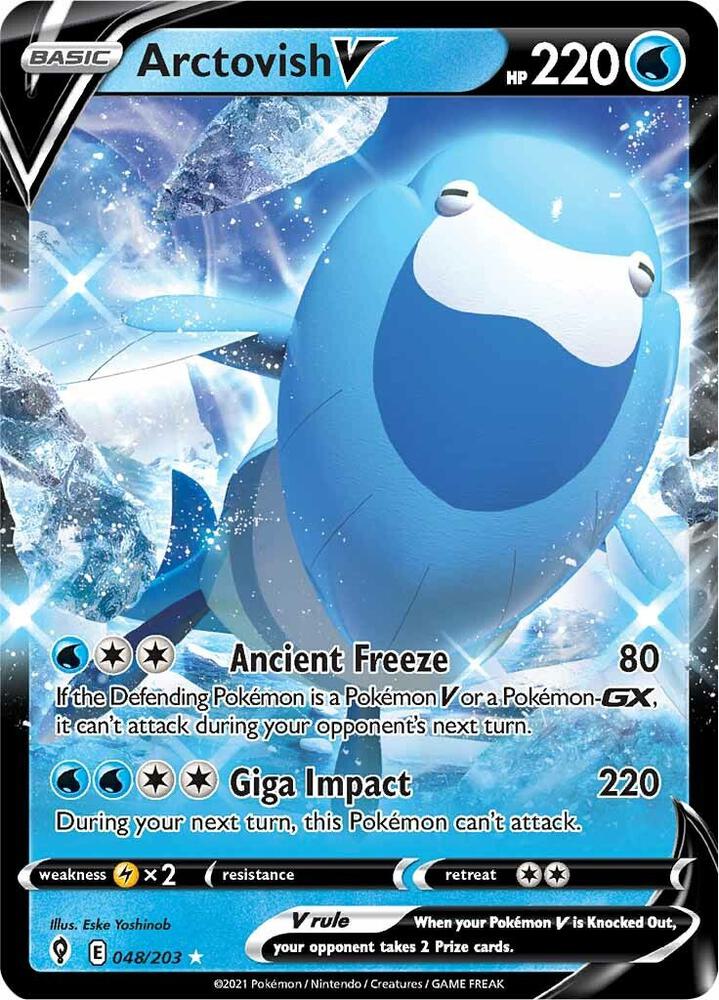 Arctovish V 048/203 Holofoil — Evolving Skies Pokémon card