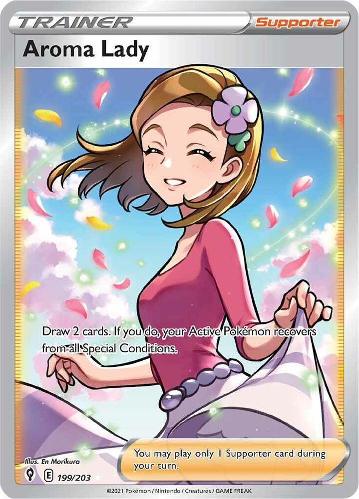 Aroma Lady 199/203 Holofoil — Evolving Skies Pokémon card