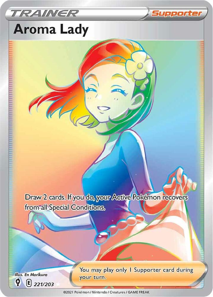 Aroma Lady 221/203 Holofoil — Evolving Skies Pokémon card