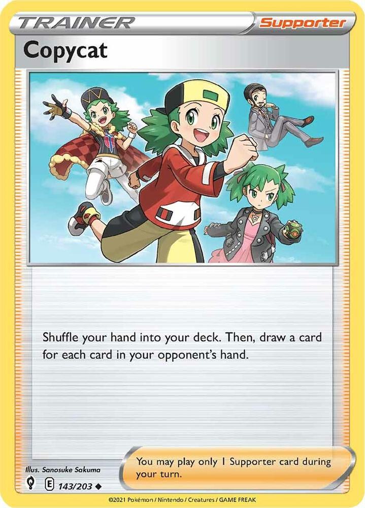 Copycat 143/203 Reverse Holofoil — Evolving Skies Pokémon card