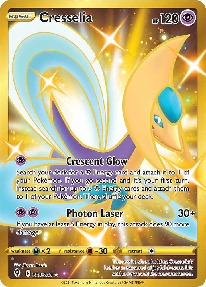 Cresselia 228/203 Holofoil — Evolving Skies Pokémon card