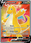 Dragonite V 191/203 Holofoil — Evolving Skies Pokémon card