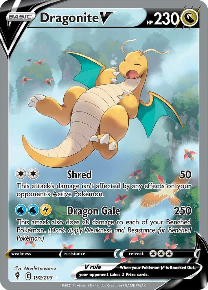 Pokemon - Evolving Skies - Dragonite V - 192/203 - Holofoil