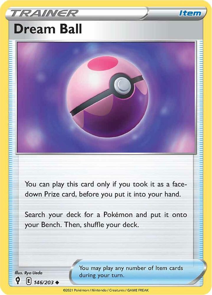 Dream Ball 146/203 Reverse Holofoil — Evolving Skies Pokémon card