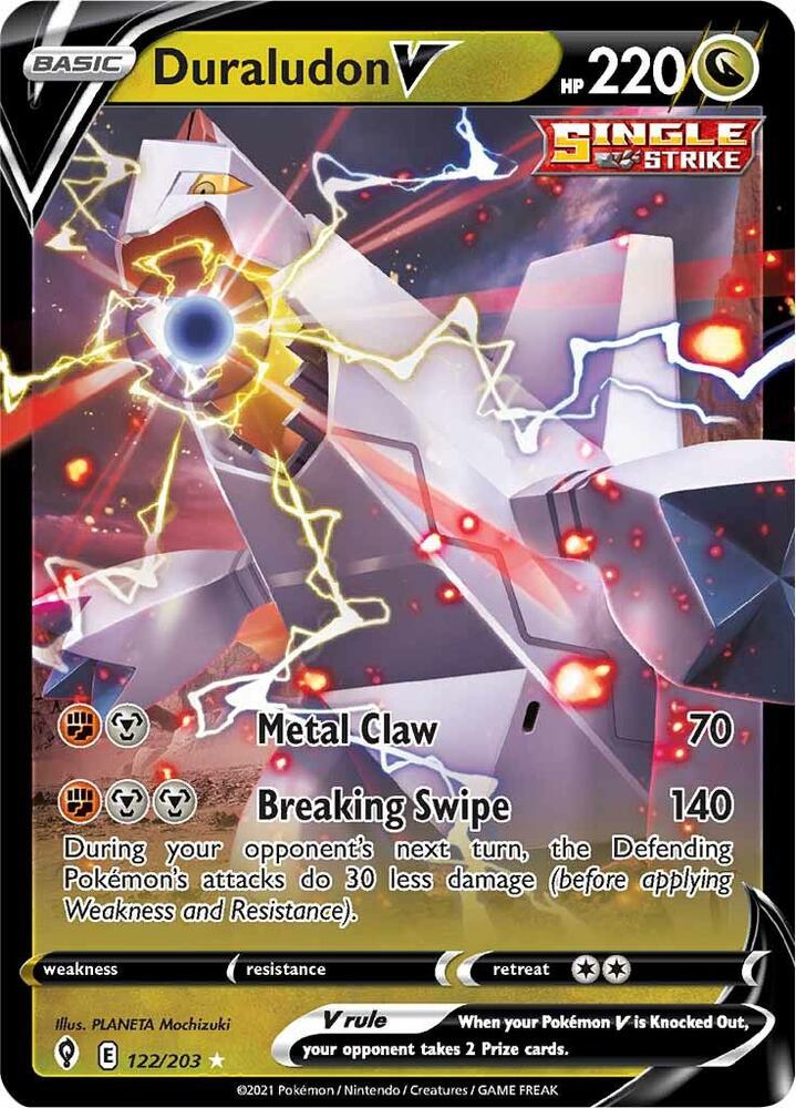 Duraludon V 122/203 Holofoil — Evolving Skies Pokémon card