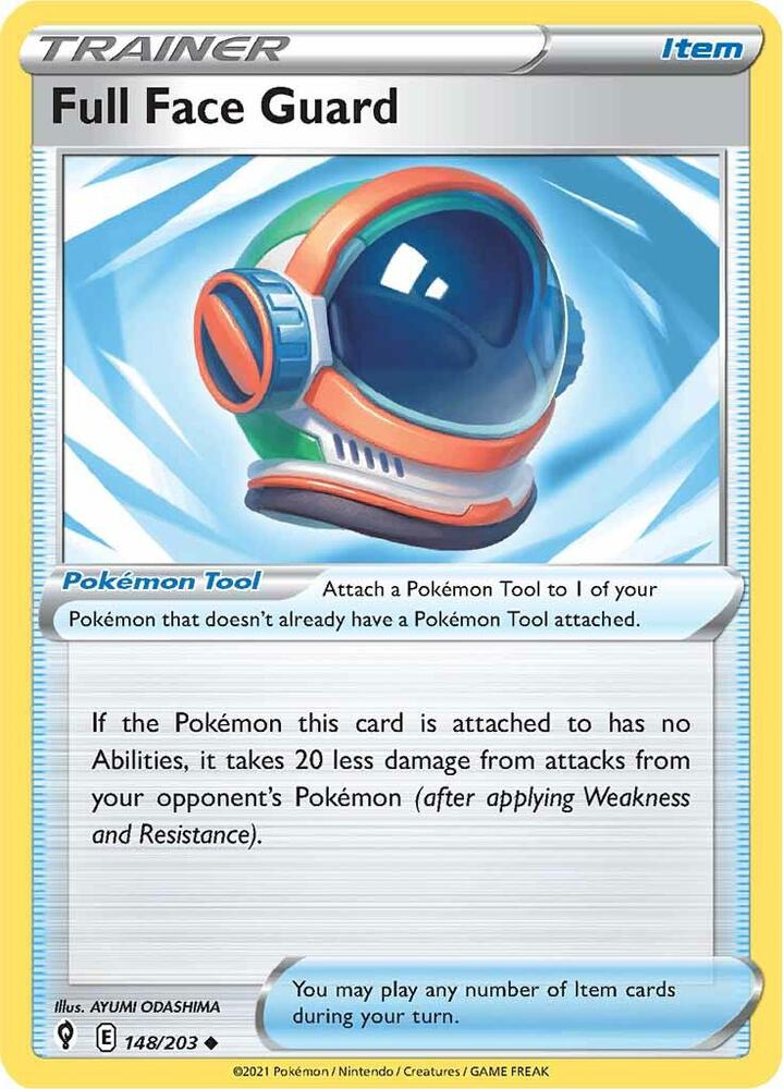 Full Face Guard 148/203 — Evolving Skies Pokémon card