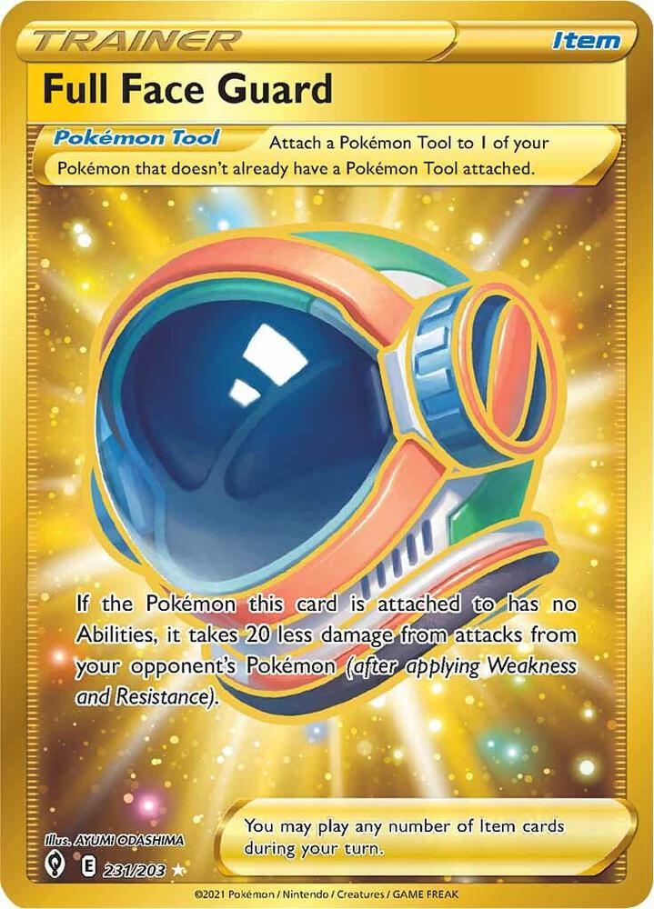 Full Face Guard 231/203 Holofoil — Evolving Skies Pokémon card