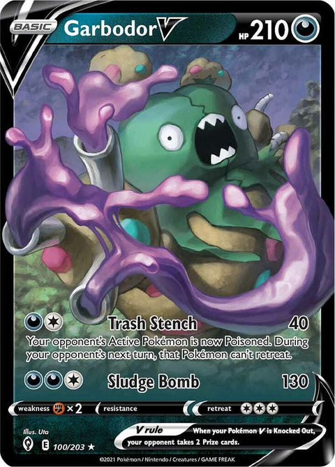 Pokemon - Evolving Skies - Garbodor V - 100/203 - Holofoil