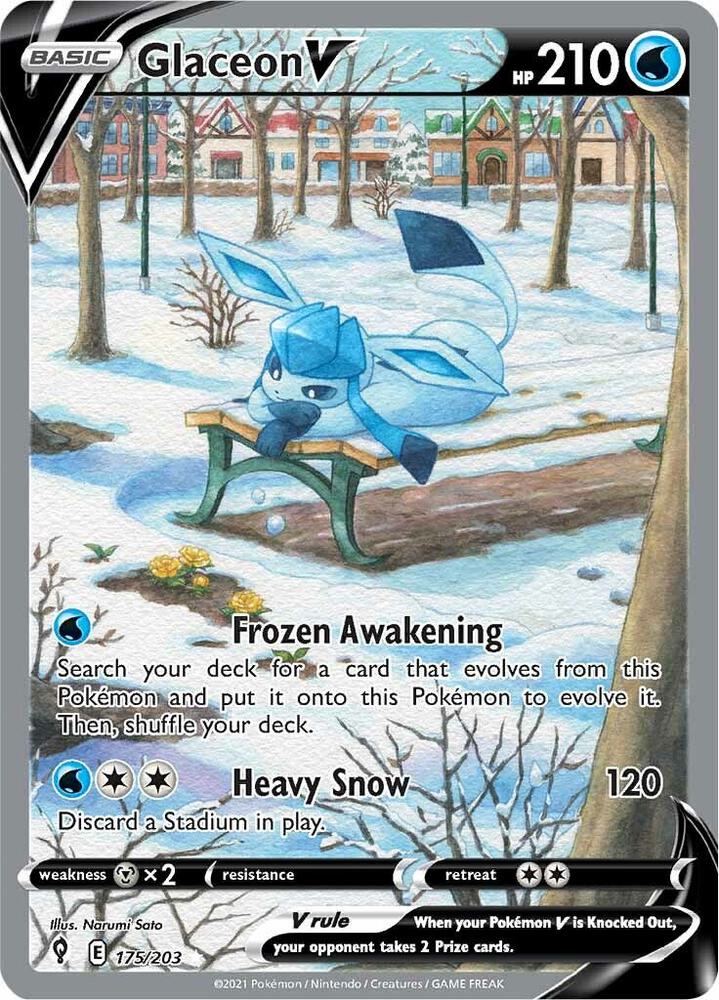 Pokemon - Evolving Skies - Glaceon V - 175/203 - Holofoil