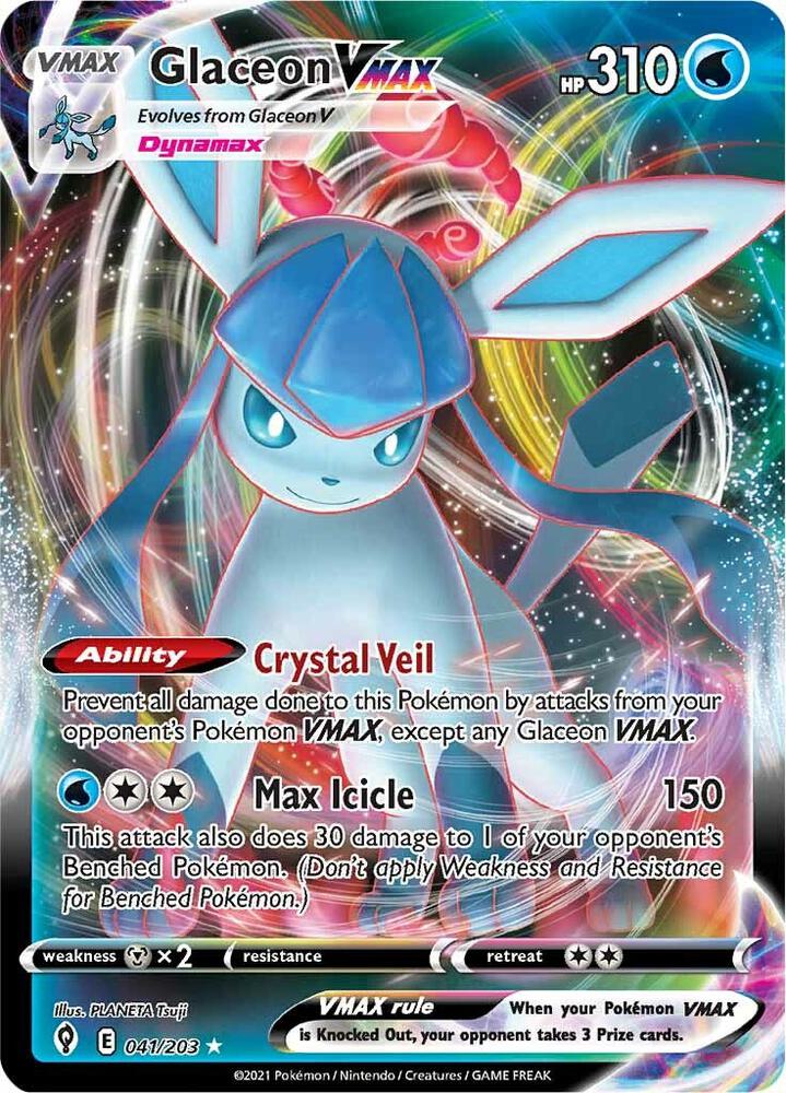 Pokemon - Evolving Skies - Glaceon VMAX - 041/203 - Holofoil