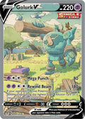 Golurk V 182/203 Holofoil — Evolving Skies Pokémon card