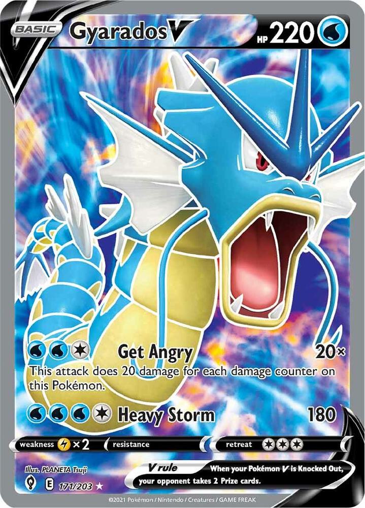 Gyarados V 171/203 Holofoil — Evolving Skies Pokémon card