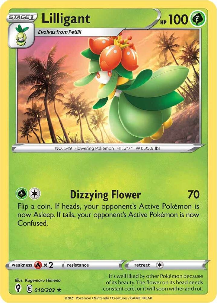 Lilligant 010/203 Reverse Holofoil — Evolving Skies Pokémon card