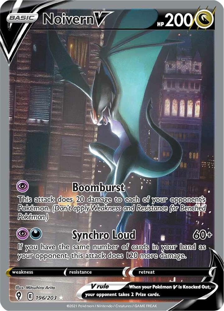 Noivern V 196/203 Holofoil — Evolving Skies Pokémon card
