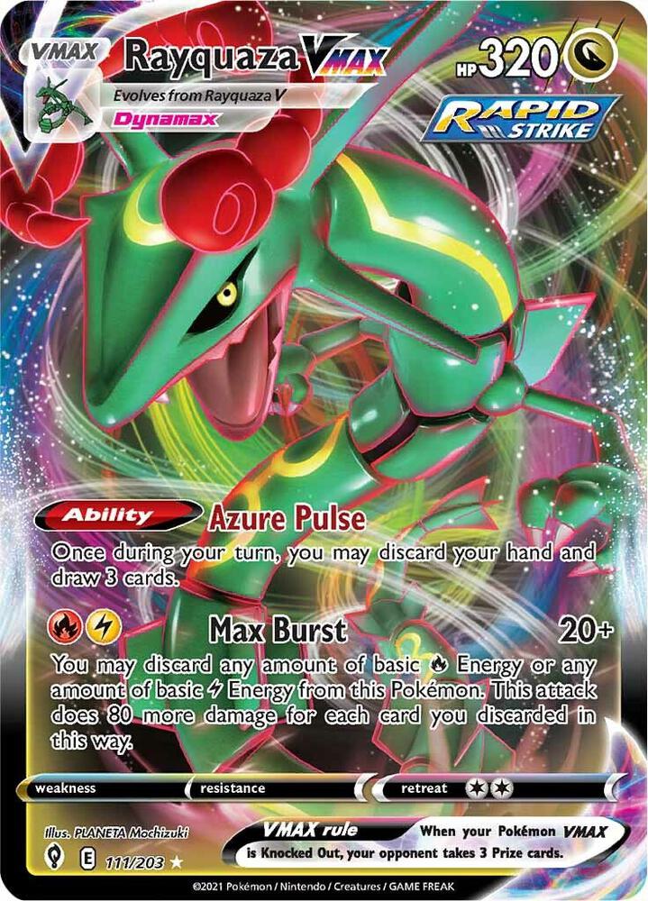 Rayquaza VMAX 111/203 Holofoil, Evolving Skies Pokémon card
