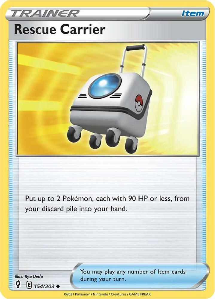 Rescue Carrier 154/203 Reverse Holofoil — Evolving Skies Pokémon card