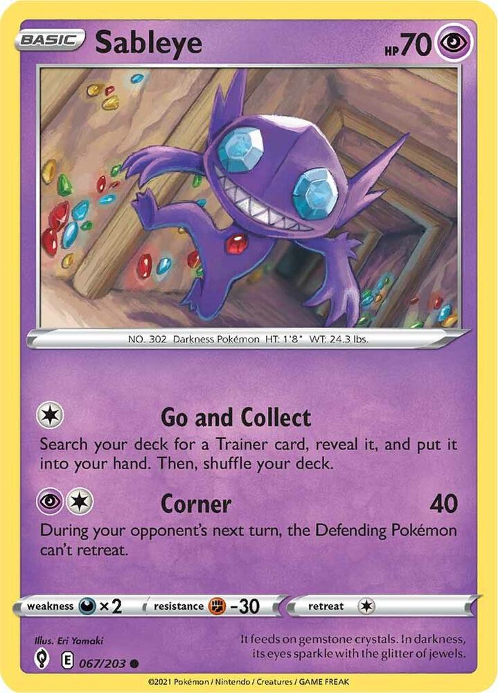 Pokemon - Evolving Skies - Sableye - 067/203