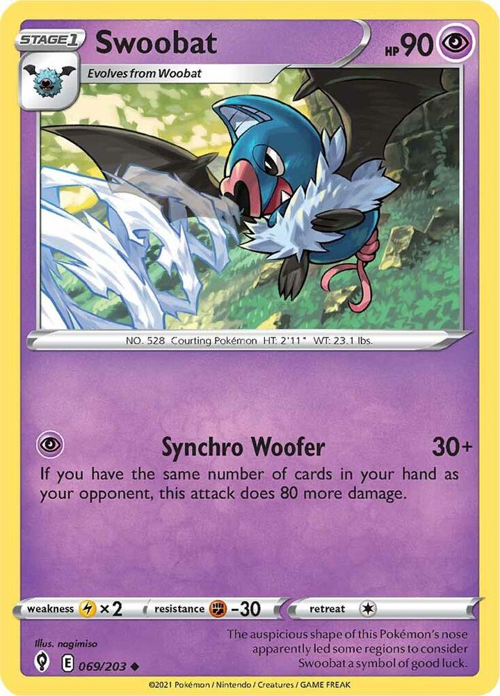 Pokemon - Evolving Skies - Swoobat - 069/203