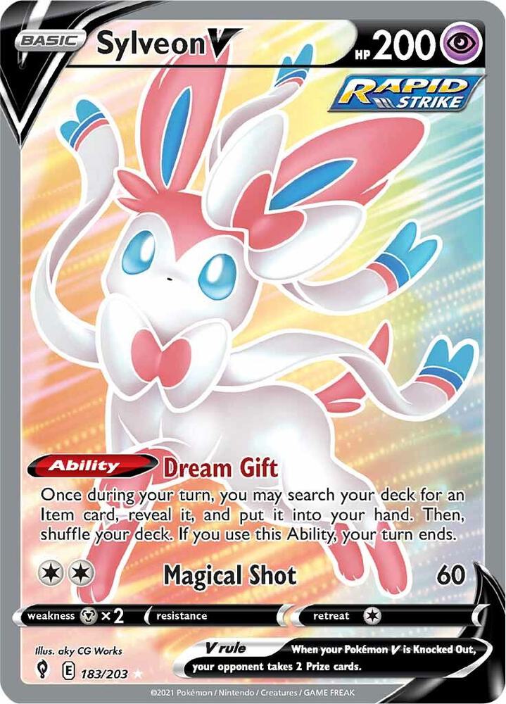 Sylveon V 183/203 Holofoil, Evolving Skies Pokémon card