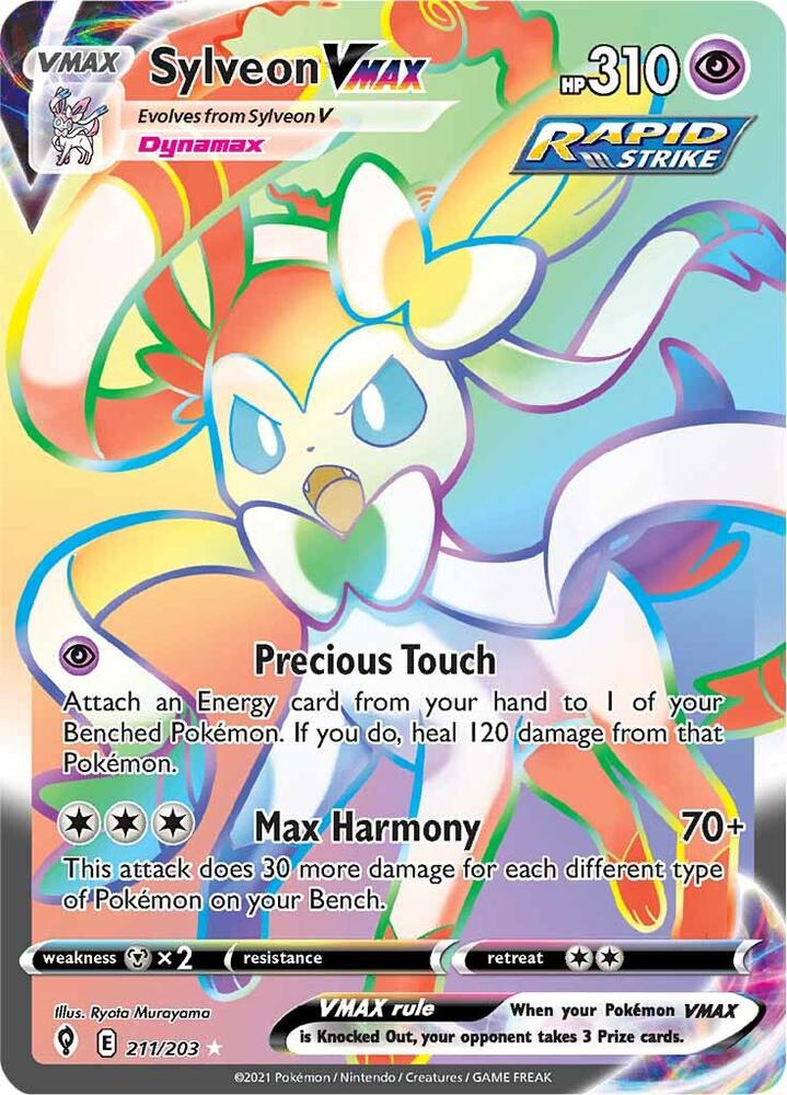 Sylveon VMAX 211/203 Holofoil, Evolving Skies Pokémon card
