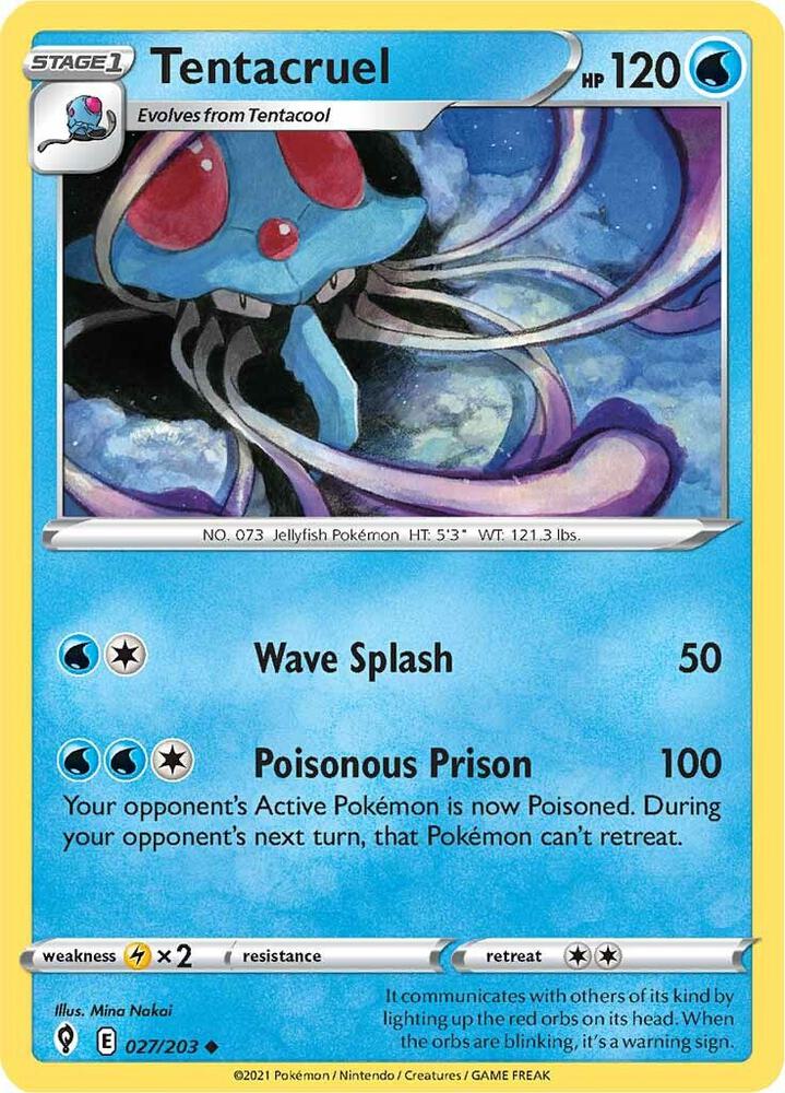 Tentacruel 027/203, Evolving Skies Pokémon card
