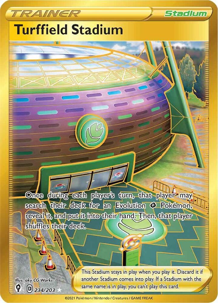 Turffield Stadium 234/203 Holofoil — Evolving Skies Pokémon card