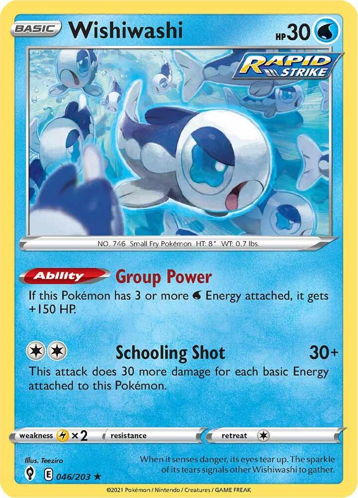 Wishiwashi 046/203 — Evolving Skies Pokémon card