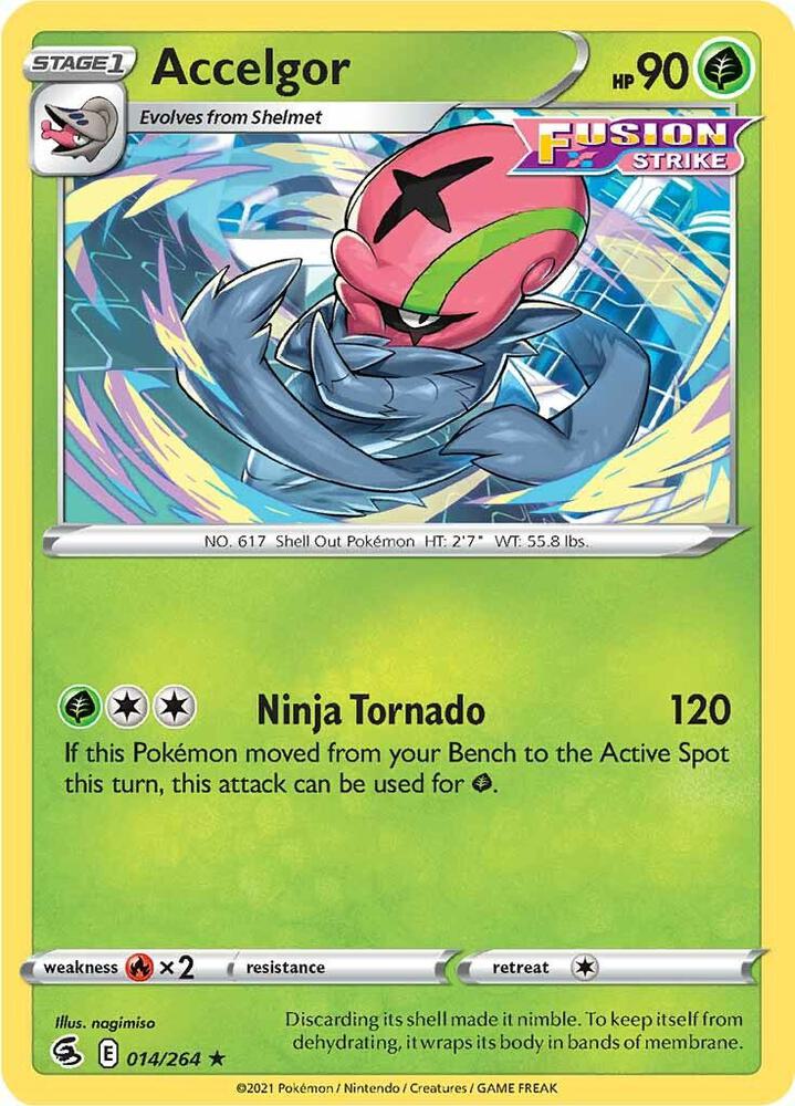 Accelgor 014/264 Reverse Holofoil — Fusion Strike Pokémon card