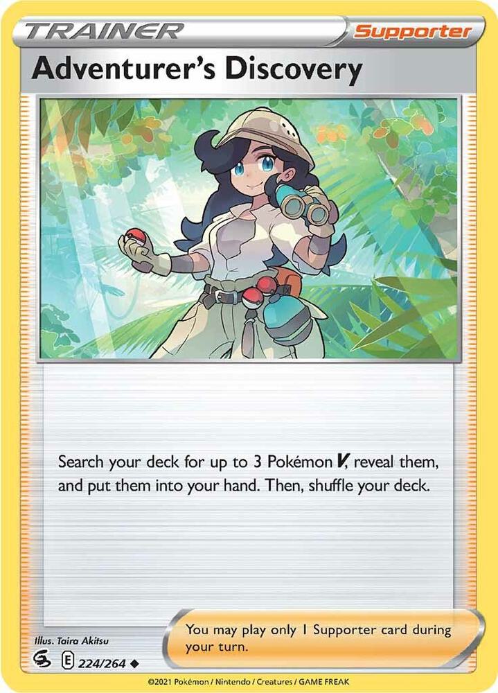 Adventurer's Discovery 224/264 Reverse Holofoil — Fusion Strike Pokémon card