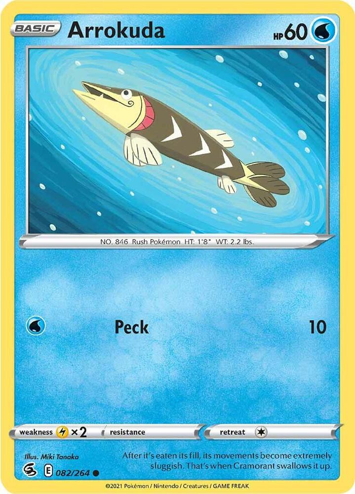 Arrokuda 082/264 — Fusion Strike Pokémon card