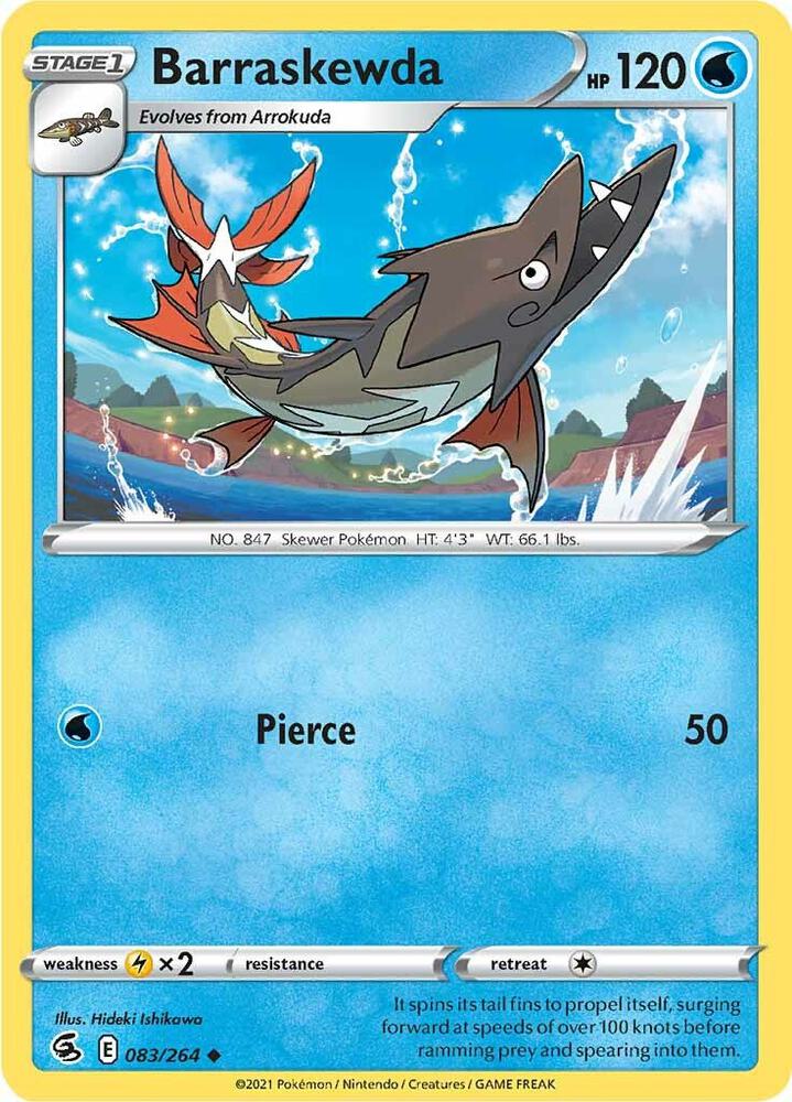 Barraskewda 083/264 — Fusion Strike Pokémon card