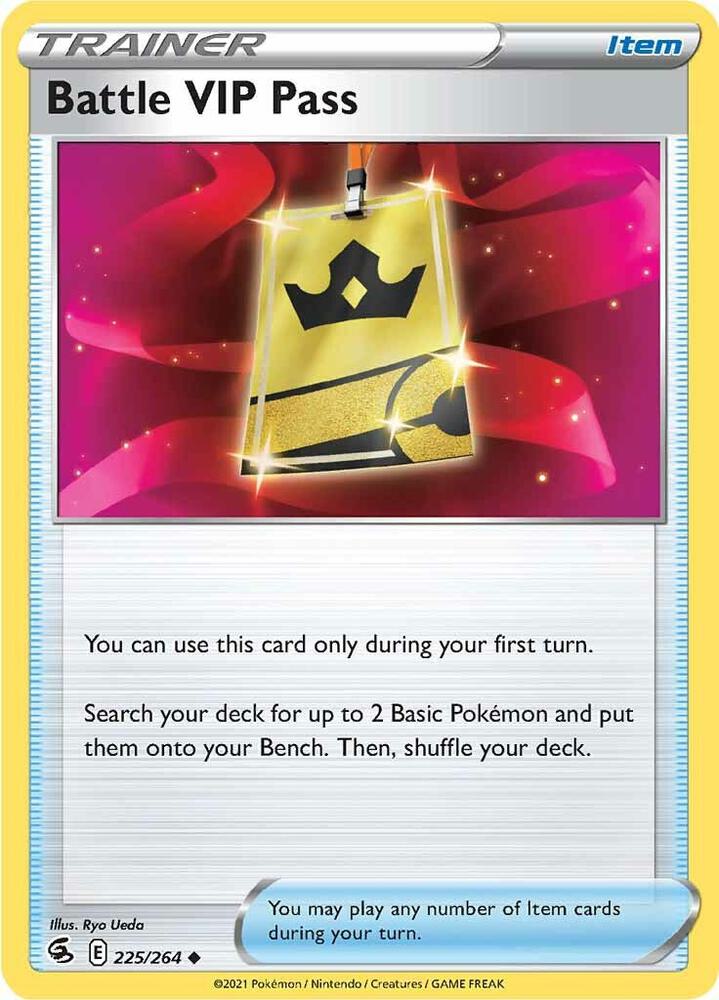 Battle VIP Pass 225/264 Reverse Holofoil — Fusion Strike Pokémon card