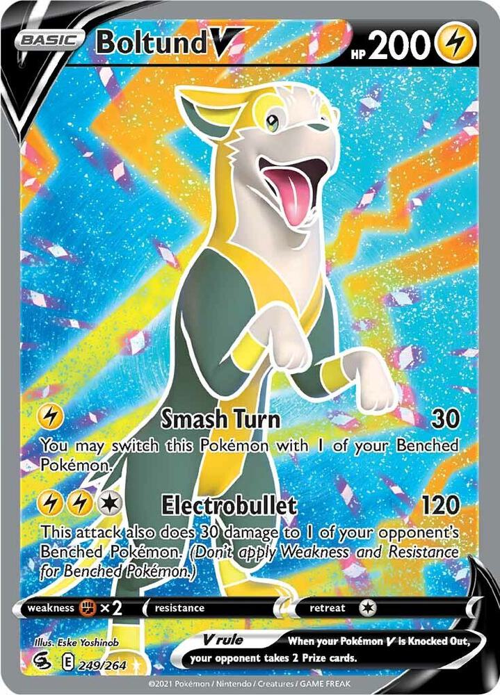 Boltund V 249/264 Holofoil — Fusion Strike Pokémon card