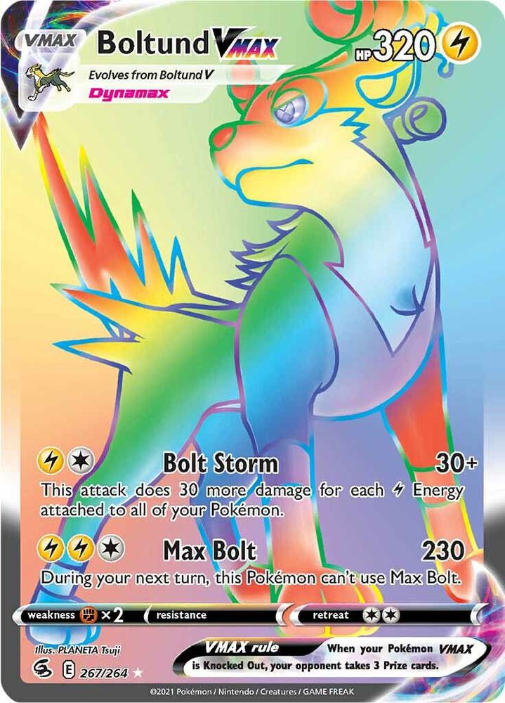 Boltund VMAX 267/264 Holofoil — Fusion Strike Pokémon card